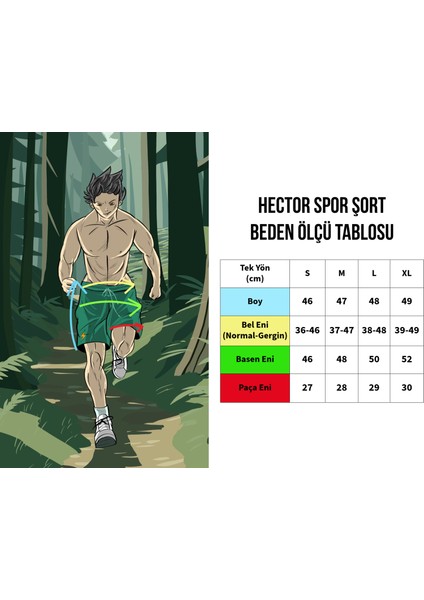 Spor Fitness Koşu Şortu - Hector - Yeşil
