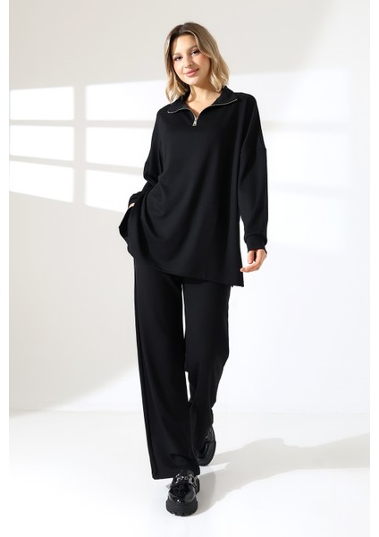 Oyşo Modal Dik Yaka Alt Üst Takım