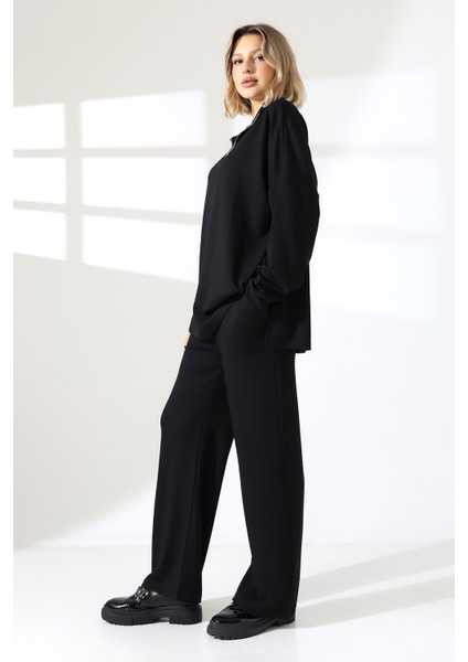 Oyşo Modal Dik Yaka Alt Üst Takım