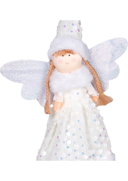 Yılbaşı Süsü, Peri Figürlü, Lame-Beyaz - 18X45 cm fiyatları