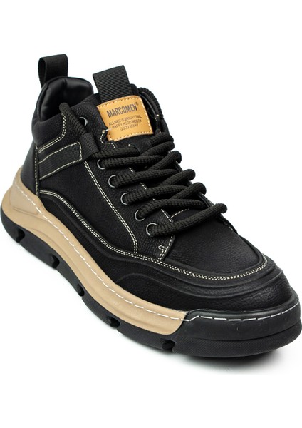 22135 Siyah Deri Erkek Bot