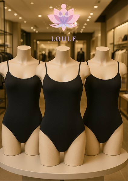 Kadın 3 Adet Likralı & Pamuklu Ip Askı Çıtçıtlı Body LL.IL.249.011