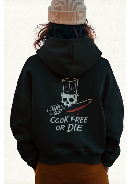 Unisex Erkek/kadın Yes Chef Baskılı Pamuklu Oversize Kapüşonlu Sweatshirt modelleri