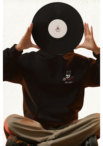 Unisex Erkek/kadın Yes Chef Baskılı Pamuklu Oversize Kapüşonlu Sweatshirt fırsatları