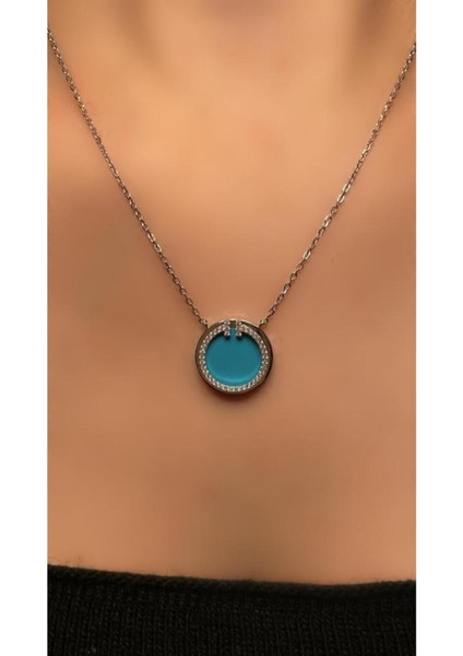 Turkuaz Mineli Kolye fiyatları