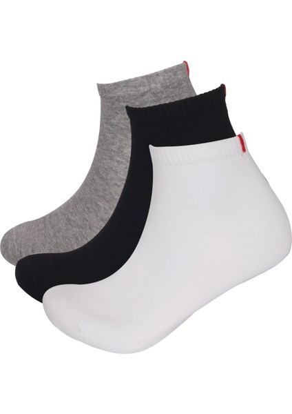 Run 3 lü Erkek Basic Patik Çorap Siyah/Beyaz/Gri fırsatları