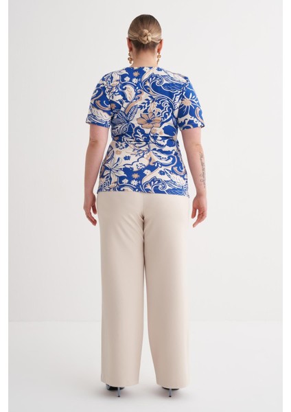 Bağlama Detaylı Desenli Bluz modelleri