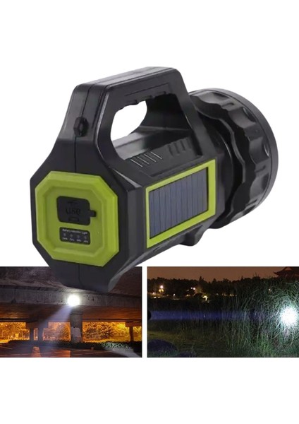 ® Şarjlı LED El Feneri 10W Taşınabilir Acil Durum Lambası USB Şarjlı & Yan Cob Işıklı fırsatları