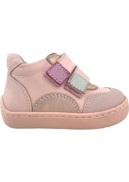 Niña Cırtlı Hafif Deri Bot Pudra