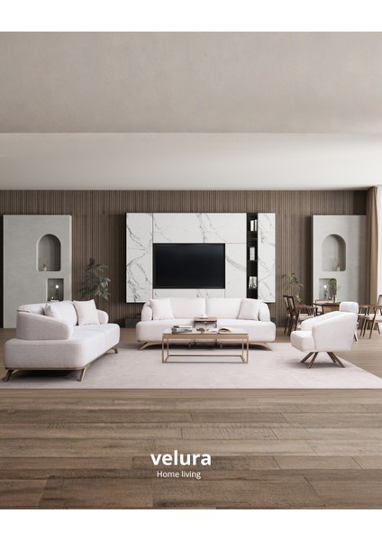 Efar Üçlü Kanepe & 3'lü Koltuk - Sırt Mekanizmalı