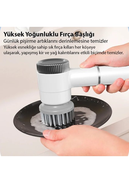 Ezere Turbobrush 5 Başlıklı Elektrikli Temizlik FIRÇASI-(5775) - MCT5635-9733 fırsatları
