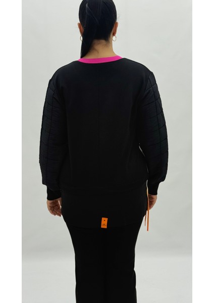 Büyük Beden Grafikli Viskon Uzun Kol Oversize Kadın Sweatshirt fırsatları