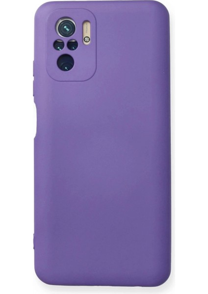 Xiaomi Redmi Note 10 Kılıf Nano Içi Kadife Silikon - Mor (K95)