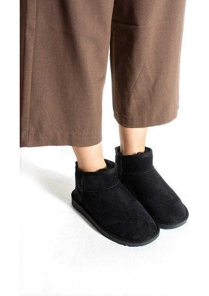 Moscow Mini Taba Süet Yarım Bot Içi Tüylü Düz Taban Kadın Ayakkabı fiyatları