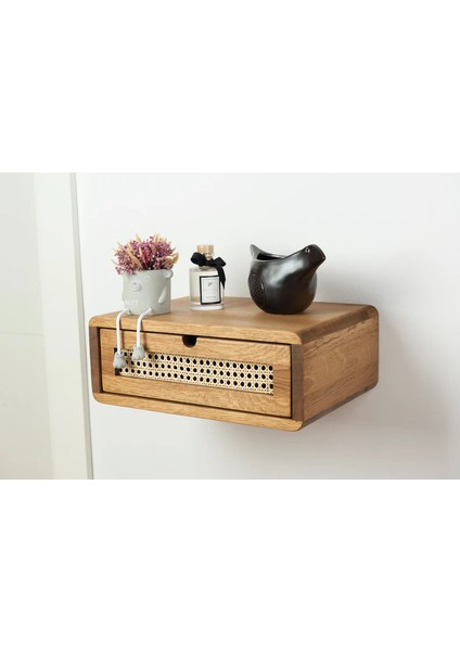 Ahşap Rattan Detay Duvara Monte Modern Komodin modelleri