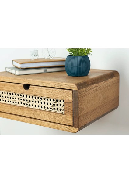 Ahşap Rattan Detay Duvara Monte Modern Komodin indirimleri