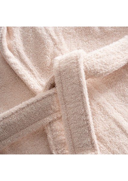 Lara Kadın Bornoz %100 Pamuk Jakarlı Açık Somon modelleri