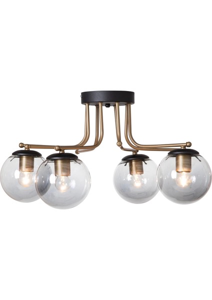 Dörtlü Siyah Camlı Eskitme Sarkıt Avize indirimleri