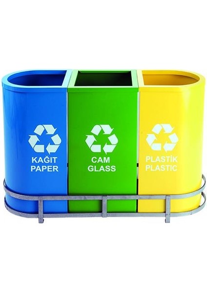 Üstüner Geri Dönüşüm Kutusu 3lü 30*30*60CM GEN:94CM fiyatları