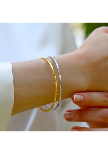 Ajda Modeli 2mm 6cm Gümüş Bilezik