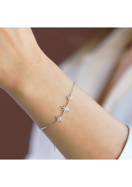 Kutup Yıldızı Gümüş Bileklik