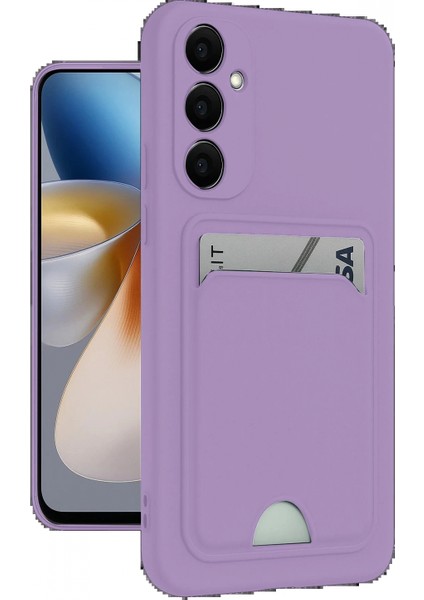 Samsung Galaxy M15 Kelvin Kartvizitli Silikon - Lila (K95)