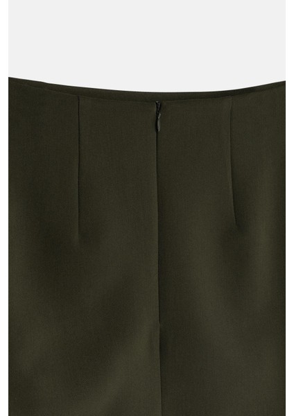 Kadın Açık Haki Çan Kesim Mini Etek indirimleri