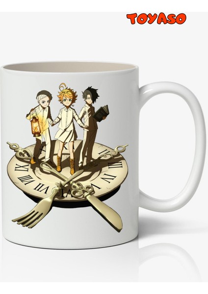 The Promised Neverland Anime Temalı Beyaz Kupa Bardak Sevgiliye Arkadaşa Hediye