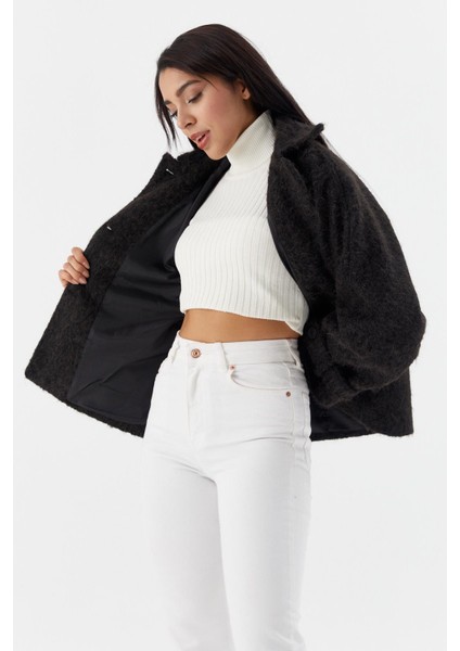 Kısa Kaşe Kaban Sıyah fiyatları