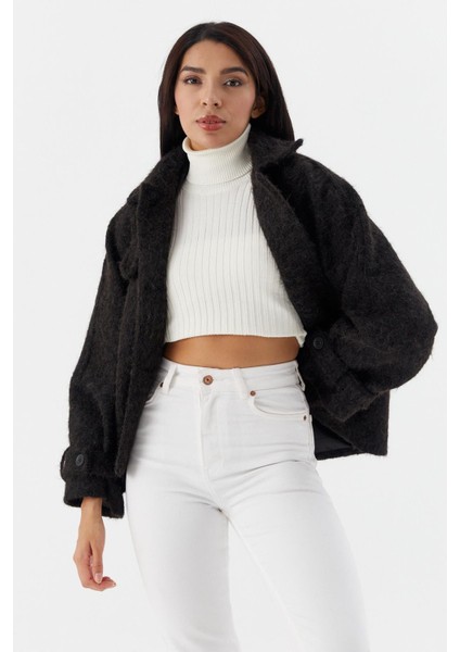 Kısa Kaşe Kaban Sıyah fırsatları