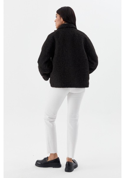 Kısa Kaşe Kaban Sıyah indirimleri