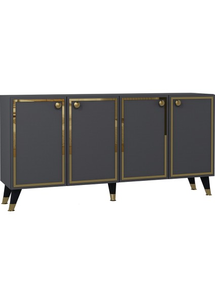 8203-1CT KB150 Konsol, Tv Ünitesi Antrasit-Altın modelleri