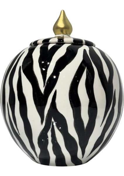 Zebra Desen Kapaklı Seramik Küp fiyatları