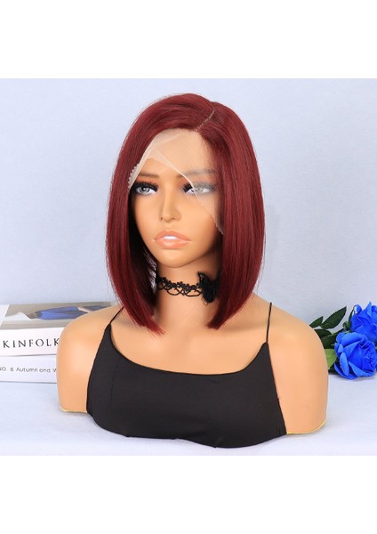 Kızıl Kısa Yan Tül Peruk modelleri