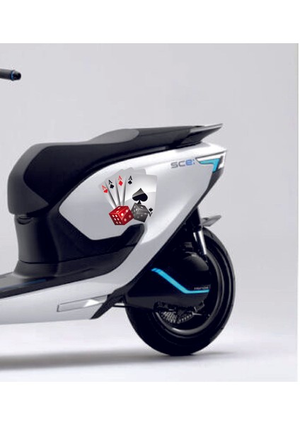 Poker Iskambil Kağıdı Sticker - Araba Oto Motosiklet Araç Sticker 00093 modelleri