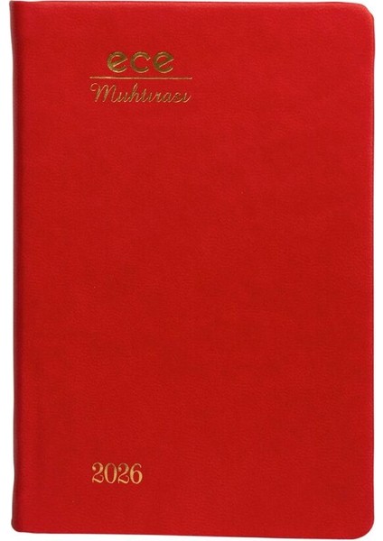 -5D Galata Kırmızı Çizgili Günlük 8,5x13 2026