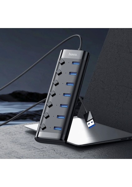 Masaüstü 7 Adet Yüksek Hızlı USB Çoklayıcı USB Çoğaltıcı Adaptör Yazıcı Flash Disk Kamera modelleri