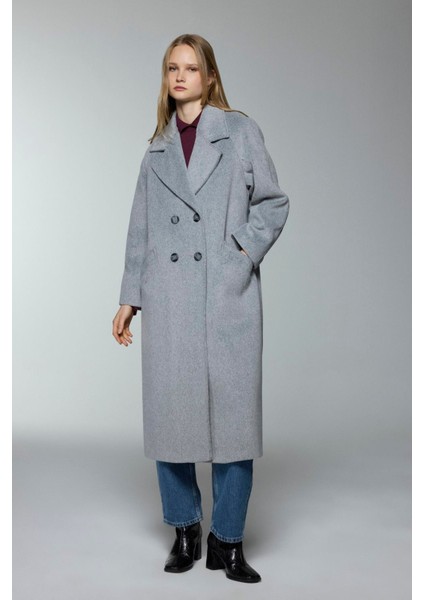 Kruvaze Yaka Cep Detaylı Kaşe Kaban fiyatları