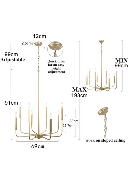 Wayli 8'li Modern Eskitmeli Avize indirimleri
