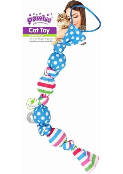 Faradole Düğümlü Sesli Kedi Oyuncağı 27 cm