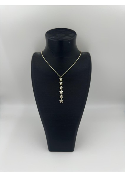 6 Yıldızlı Gold Renk Çelik Kolye – Şık ve Dayanıklı Tasarım