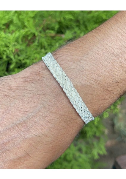 Kazaziye El Örgüsü Gümüş Bileklik BIL2017
