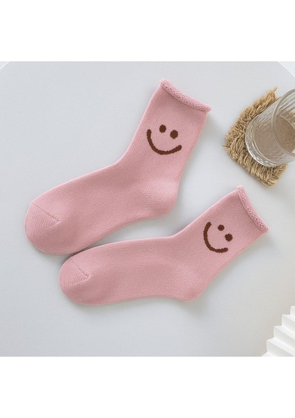 Çocuk Gülen Surat Desenli Sürpriz Havlu Soket Çorap Çok Renkli indirimleri