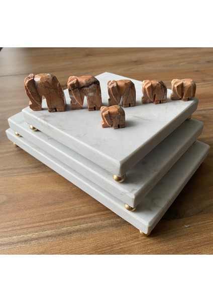 3'lü Mermer Sunum Seti fiyatları