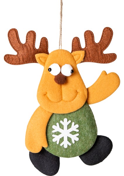 Yılbaşı Süsü, Geyik, Kahverengi - 17X26 cm