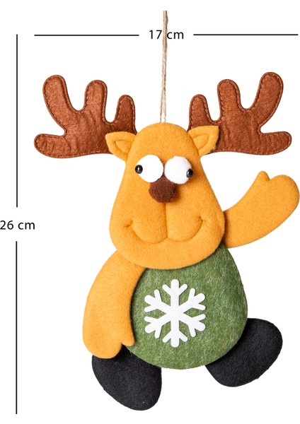 Yılbaşı Süsü, Geyik, Kahverengi - 17X26 cm modelleri