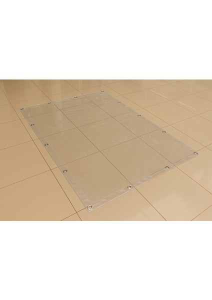 Ölçülerle Şeffaf Cam Mikası Branda – Kuşgözü Kapsüllü - 0.8 mm Balkon, Teras,kış Bahçesi