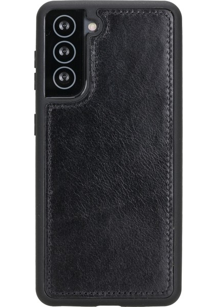 Samsung Galaxy S21 Plus Uyumlu Deri Cüzdanlı Kılıf Rst1 Siyah modelleri