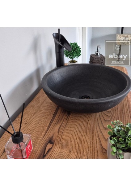 Bazalt Siyah Çanak Lavabo