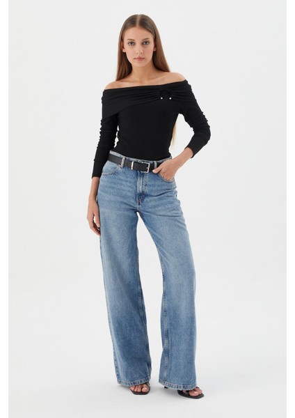 Madonna Yaka Bluz Sıyah fiyatları